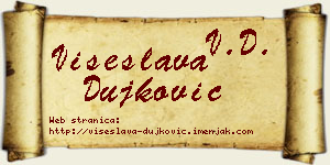 Višeslava Dujković vizit kartica